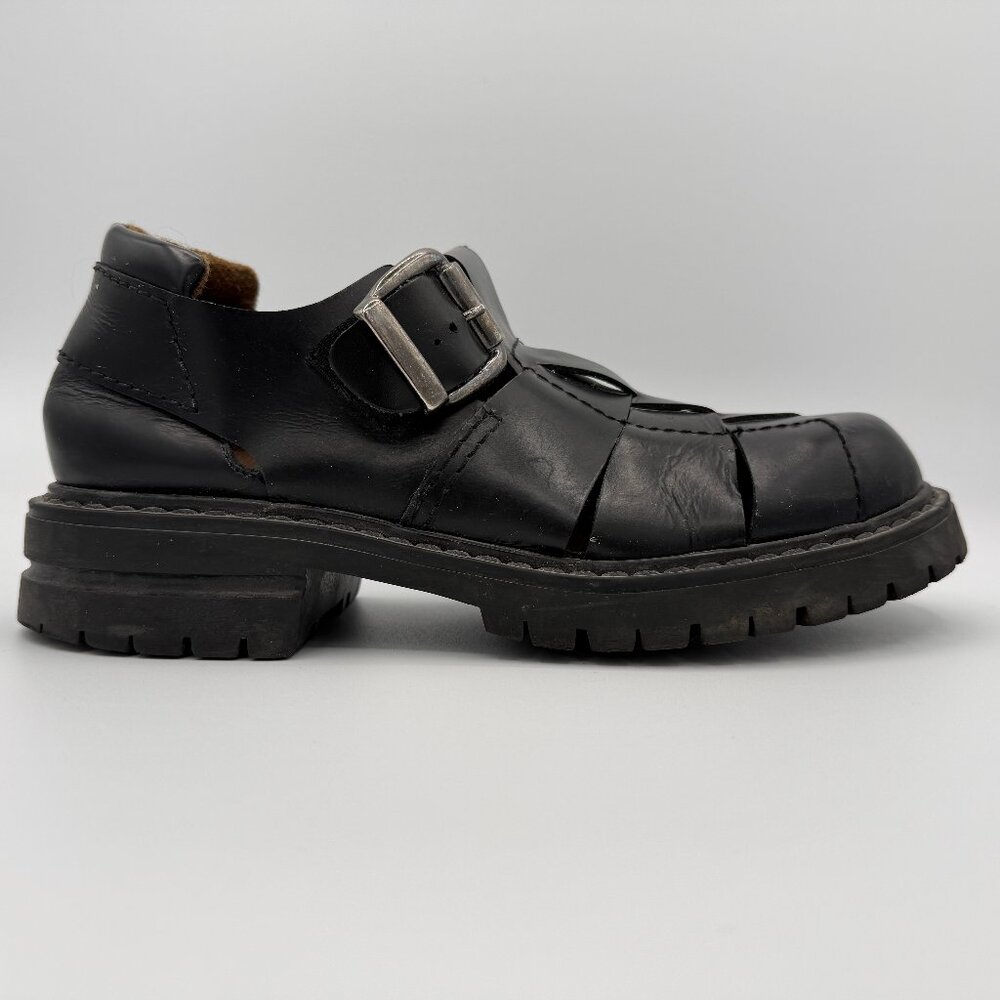 Aldo Men's Black Chunky Fisherman Sandal Lug Sole  42